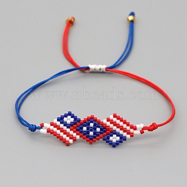 Pulsera de cuentas trenzadas con semillas de miyuki(BJEW-P269-29A)-3