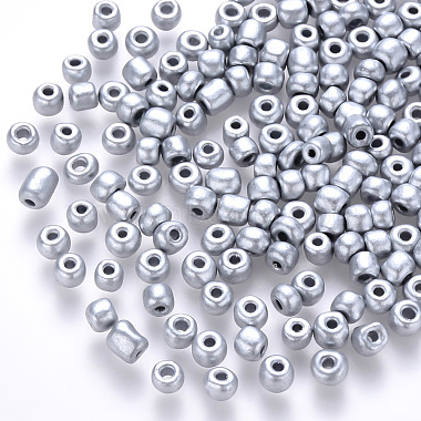 2mm Silver Round Glass Beads