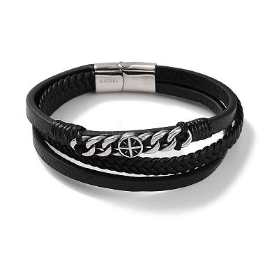 Black Imitation Leather Bracelets