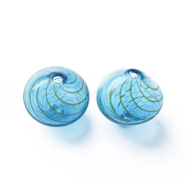 Perles de globe en verre soufflé à la main transparent(GLAA-T012-45)-2