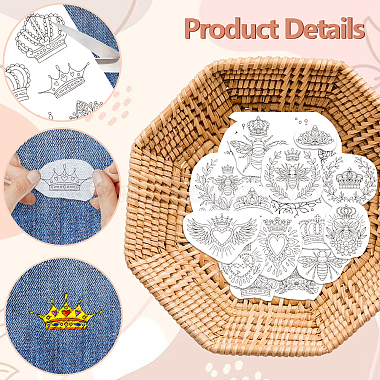 4 Sheets 11.6x8.2 Inch Stick and Stitch Embroidery Patterns(DIY-WH0455-157)-3