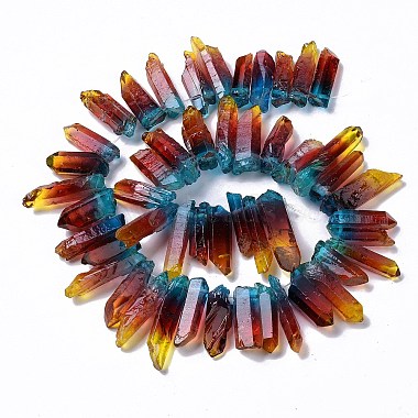 Natural Quartz Crystal Dyed Beads Strands(G-I345-02E)-2