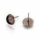 Brass Stud Earring Settings(IFIN-Q006-AB)-2