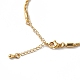Bracelet de chaîne de corde de laiton de placage de support pour des femmes(BJEW-C020-11B-G)-3