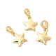 Rack Plating Brass Star European Dangle Charms(KK-B068-48G)-2