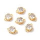 Real 18K Gold Plated Brass Cubic Zirconia Links Connectors(KK-M243-04G-02)-1