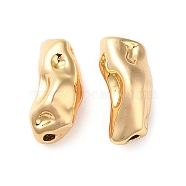 Brass Beads, Nuggets, Real 18K Gold Plated, 10x5x4.5mm, Hole: 1mm(KK-P239-21G)