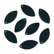 Opaque Acrylic Pendants, Leaf Charms, Dark Slate Gray, 19.5x9.5x2mm, Hole: 1.7mm(MACR-F079-06B)