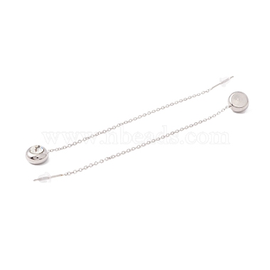 Crystal Rhinestone Half Round Dangle Stud Earrings(EJEW-A067-15P)-3