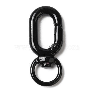 Spray Painted Alloy Swivel Lobster Claw Clasps(PALLOY-P292-01)-2