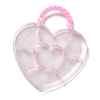 Cajas de joyas de plástico de corazón(OBOX-F006-05)-2