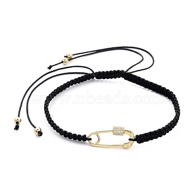 Couple Adjustable Nylon Thread Braided Bead Bracelets(BJEW-JB05448)-2