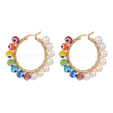 Colorful Round Shell Earrings