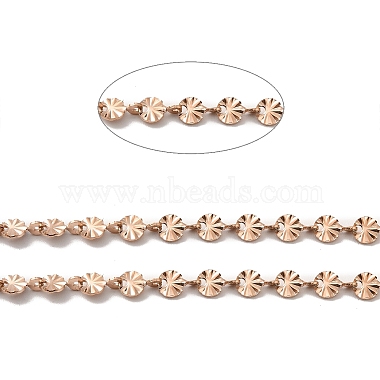 Ion Plating(IP) 304 Stainless Steel Flower Link Chains(STAS-B041-08RG)-2