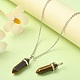 2Pcs Natural Tiger Eye Double Terminated Pointed Pendants(G-YW0002-05A)-6