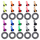 superfindings 50 juegos 10 colores juntas tóricas de plástico y silicona juegos de guarda anzuelos para cañas de pescar(FIND-FH0003-26)-1