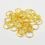 Brass Soldered Closed Jump Rings, Round, Cadmium Free & Lead Free, Golden, 18 Gauge, 10x1mm, Inner Diameter: 8mm, Hole: 8mm(X-KK-M165-10mm-02G-RS)