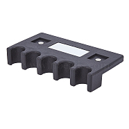 Self Adhesive Plastic Billiard Cue Stick Rack Billiard Table Accessories, with Iron Logo, Black, 97x174x31mm, Inner Diameter: 24~26mm(DIY-WH0430-317B)
