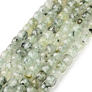 Natural Prehnite Beads Strands, Faceted, Cube, 4.5~5x4.5~5x4.5~5mm, Hole: 0.7mm, about 82~85pcs/strand, 15.16~15.55''(38.5~39.5cm)(G-H042-A46-03)