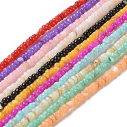 Natural Freshwater Shell Beads Strands, Dyed, Rondelle, Mixed Color, 3x2mm, Hole: 0.5mm, about 183~186pcs/strand, 14.96''(38cm)(SHEL-P017-01B)