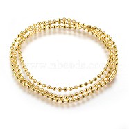 Stainless Steel Ball Chain Necklace Making, Golden, 22.5 inch(57.2cm), 2.5mm(MAK-L019-01A-G)