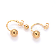 Ion Plating(IP) 304 Stainless Steel Stud Earrings, Hypoallergenic Earrings, Golden, 21mm, Pin: 0.8mm(EJEW-I196-07B)