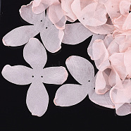 Organza Fabric, For DIY Jewelry Making Crafts, Flower, Misty Rose, 140~150x100~130mm, Hole: 2mm(FIND-S303-03K)