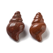 Natural Red Jasper Carved Figurines, for Home Office Desktop Decoration, Shell Shape, 36~38x20.5~22x17~19.5mm(DJEW-L023-H18)