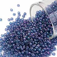 TOHO Round Seed Beads, Japanese Seed Beads, (327) Gold Luster Lavender, 11/0, 2.2mm, Hole: 0.8mm, about 1110pcs/10g(X-SEED-TR11-0327)