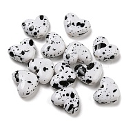 Spray Painted Opaque Acrylic Beads, Heart, White, 11x14x6mm, Hole: 2mm(MACR-K350-05A)