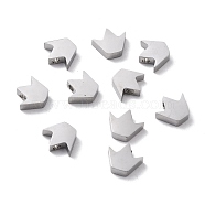 304 Stainless Steel Charms, Crown, Stainless Steel Color, 8.5x10x3mm, Hole: 1.5mm(STAS-F271-14P)