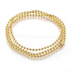 Stainless Steel Ball Chain Necklace Making, Golden, 22.5 inch(57.2cm), 2.5mm(MAK-L019-01A-G)