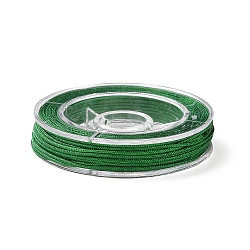 Nylon Thread for Jewelry Making, Dark Green, 0.8mm, about 7~9m/roll(NWIR-N001-0.8mm-30)