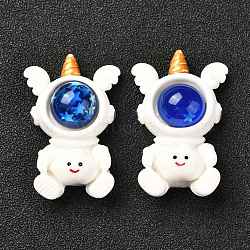 Plastic Cabochons, for Mobile Phone Decoration, Astronaut, White, 34x22x11mm(X-KY-F016-02)