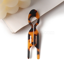 Cellulose Acetate(Resin) Claw Hair Forks, Hair Accessories for Women & Girls, Camel, 69x12mm(PW-WG3B098-03)