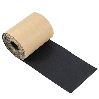 Self-adhesive PVC Leather, Sofa Patches, Car Seat, Bed Leather Repair Subsidies, Black, 7.6x0.07cm, about 3.05m/roll