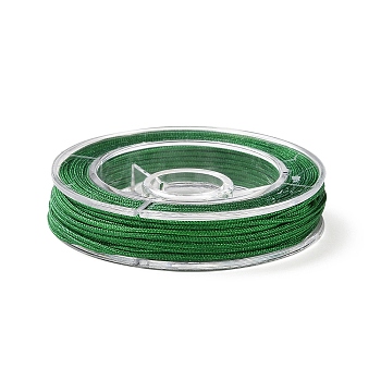 Nylon Thread for Jewelry Making, Dark Green, 0.8mm, about 7~9m/roll