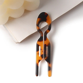 Cellulose Acetate(Resin) Claw Hair Forks, Hair Accessories for Women & Girls, Camel, 69x12mm