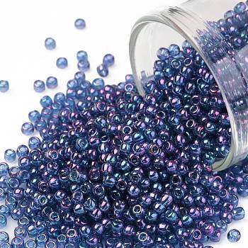 TOHO Round Seed Beads, Japanese Seed Beads, (327) Gold Luster Lavender, 11/0, 2.2mm, Hole: 0.8mm, about 1110pcs/10g