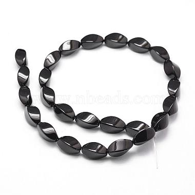 Brins de perles d'onyx noir naturel(G-P161-07-12x6mm)-2