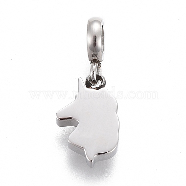 Stainless Steel Color Unicorn 304 Stainless Steel Charms