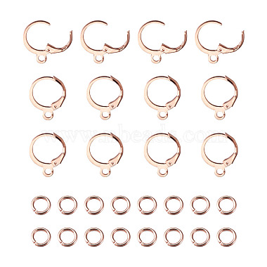 Brass Leverback Earring Findings(KK-TA0007-89RG)-2