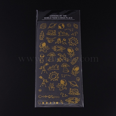 Gold Mixed Shapes Plastic Stickers