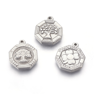 Stainless Steel Color Octagon Stainless Steel Pendants
