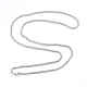 304 Stainless Steel Wheat Chain Necklaces(NJEW-L173-015-P)-2