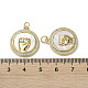 Gesture Theme Brass Micro Pave Cubic Zirconia Pendants(KK-G485-18E-G)-3