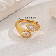 Luxurious Copper Snake Ring with Zircon Stones for Women's Parties.(QW5774-1)-1