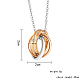 Women's 3 Circles Interlocking Pendant Necklace(JN1012A)-2