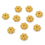 Alloy Beads Daisy Spacer Beads, Cadmium Free & Lead Free, Granulated Beads, Golden, 6x2mm, Hole: 1.5mm, about 4000pcs/1000g(LF1249Y-01G-RS)