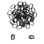 304 Stainless Steel Snap on Bails, Electrophoresis Black, 8x5.5x3mm, Inner: 7x4mm, 50pcs/box(STAS-UN0006-32B)